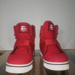 Vlado red high tops shoes